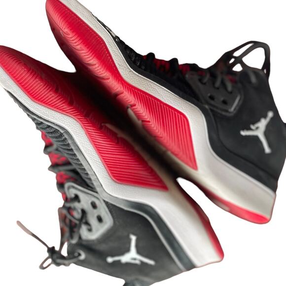 Men's JORDAN AIR DNA LX AO2649-023 Black Mesh and Red Basketball Sneakers EUC - Picture 5 of 10